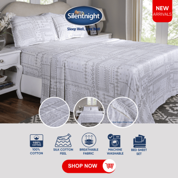 FLAT SHEET SET Harlequin Grey