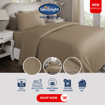 DUVET COVER TAUPE