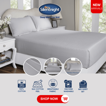 BED SHEET SET Silver Grey