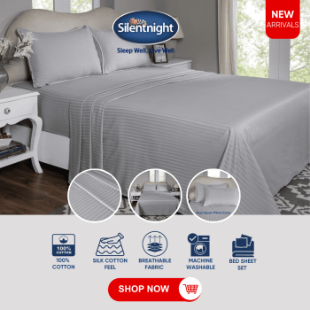 FLAT SHEET SET Silver Grey